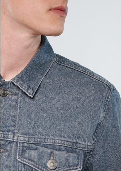 Erkek Drake Black Gri Jean Ceket 010143-33643