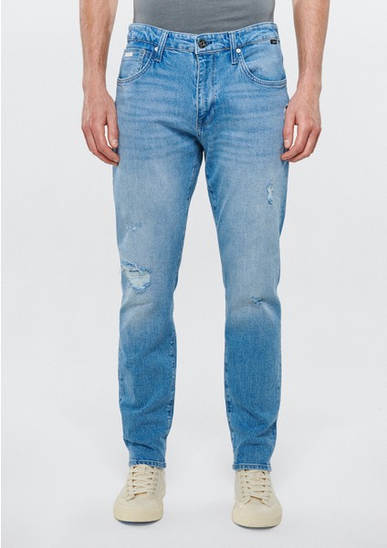 Erkek Milan Açık Mavi Eskitilmiş Yırtıklı Street Jean Pantolon 0081083805