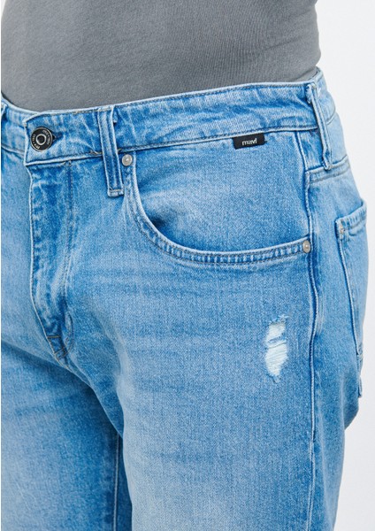 Erkek Milan Açık Mavi Eskitilmiş Yırtıklı Street Jean Pantolon 0081083805