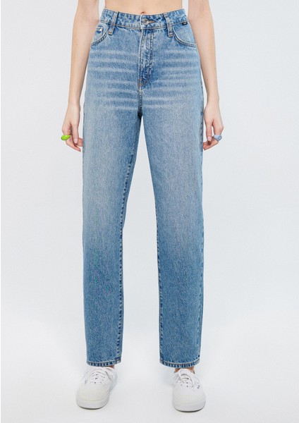 Kadın Happy Gölgeli Mavi 90s Jean Pantolon 101453-82136 modelleri