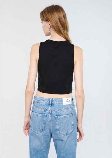 Kadın Siyah Crop Top 1610786-900