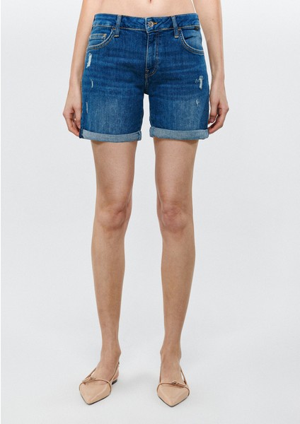 Kadın Pixie Vintage Jean Şort 1437026053