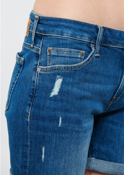 Kadın Pixie Vintage Jean Şort 1437026053