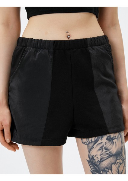 Mini Şort Beli Lastikli Cep Detaylı indirimleri