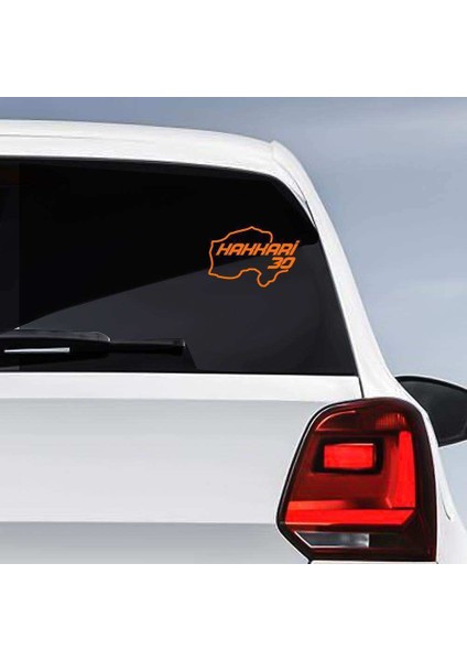 Hakkari Ili 30 Plaka Kodu Memleket Yarış Pisti Sticker - Oto Araba Etiket, Aksesuar, Tuning Turuncu