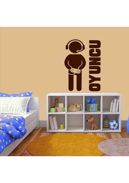Atari - Bilgisayar Oyuncu Karakteri Dekoratif Genç Odası Duvar Sticker, Çıkartma modelleri