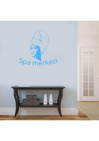 Spa Terapi Merkezi - Güzellik Salonu Silüeti Duvar Sticker, Çıkartma
