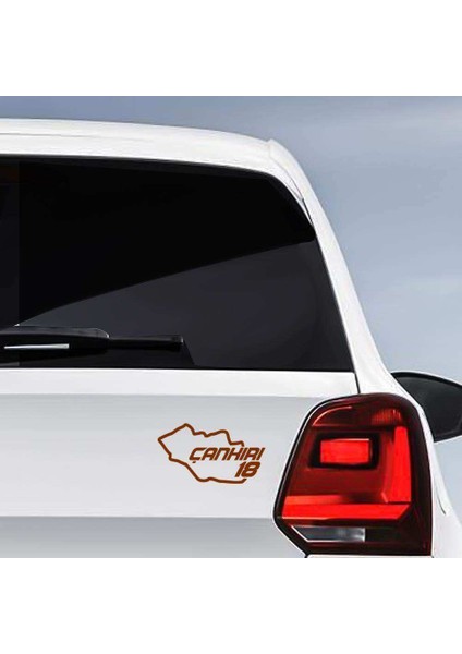 Çankırı Ili 18 Plaka Kodu Memleket Yarış Pisti Sticker - Oto Araba Etiket, Aksesuar, Tuning Kahverengi
