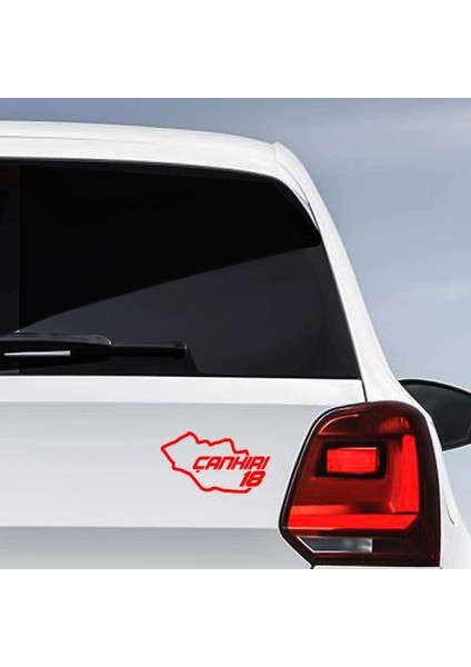 Çankırı Ili 18 Plaka Kodu Memleket Yarış Pisti Sticker - Oto Araba Etiket, Aksesuar, Tuning Kırmızı