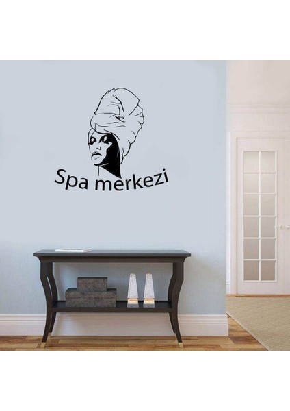 Spa Terapi Merkezi - Güzellik Salonu Silüeti Duvar Sticker, Çıkartma