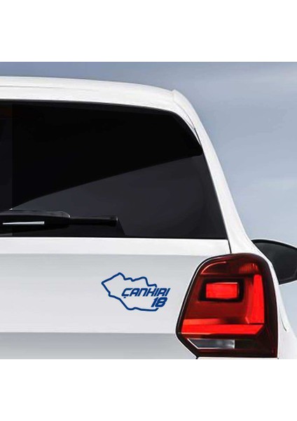 Çankırı Ili 18 Plaka Kodu Memleket Yarış Pisti Sticker - Oto Araba Etiket, Aksesuar, Tuning Mavi