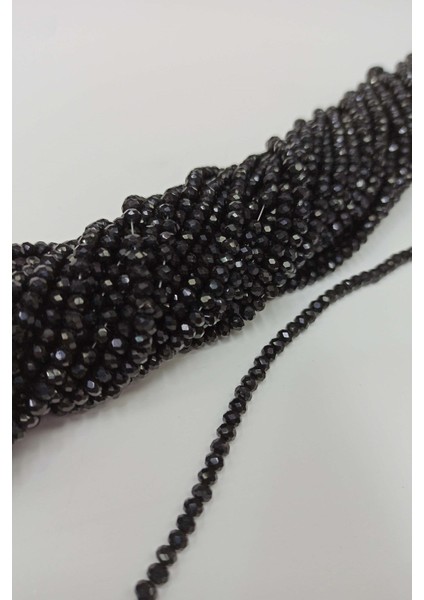 Siyah Kristal Boncuk 4mm