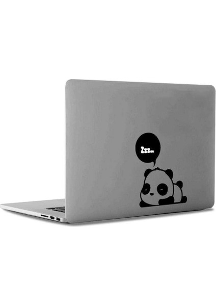 Uyuyan Tembel ve Şirin Pandacık Mac Book Laptop Sticker, Etiket, Çıkartma