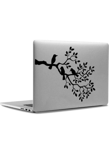 Ağaç Dalındaki Kuşlar Mac Book Laptop Sticker, Etiket, Çıkartma