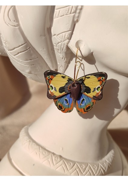 Polimerkikelyapımıkahverengikelebekkadın Küpe fırsatları