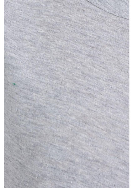 Gri Bisiklet Yaka Organik Pamuklu Tişört indirimleri