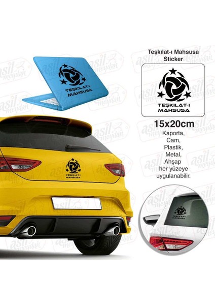 Teşkilat-I Mahsusa Siyah Sticker, Araba, Etiket, Aksesuar, Tuning, Modifiye, Arma