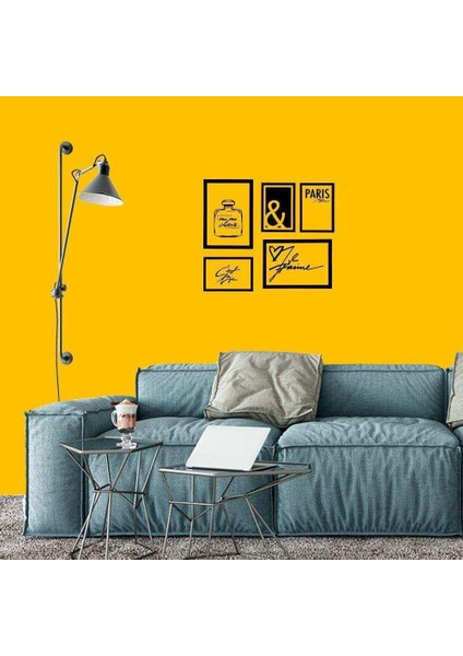 Parfüm Şişe Kolyajı Silüeti Dekoratif Duvar Sticker, Çıkartma, Etiket