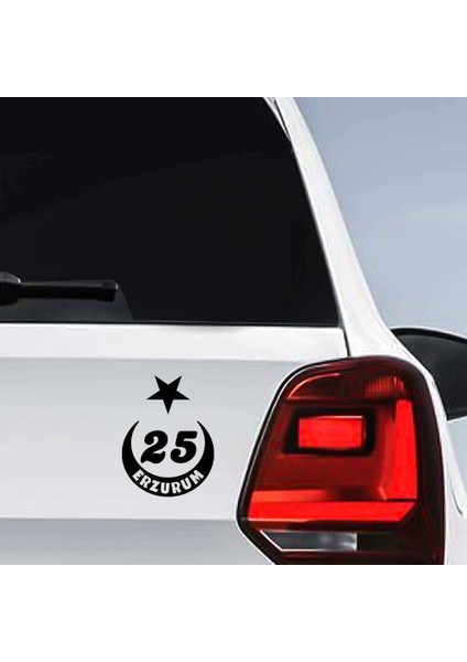 Ay Yıldız Erzurum Plakası 25 Sticker, Oto, Araba, Araç, Etiket, Aksesuar