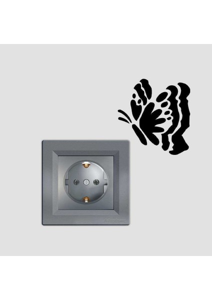Kelebek Doğa Tasarım Priz Sticker Duvar Dekorasyon Çıkartma