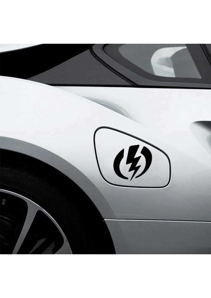 Yıldırım Yakıt Depo Kapağı Sticker, Araba, Oto Etiket, Tuning, Aksesuar, Modifiye