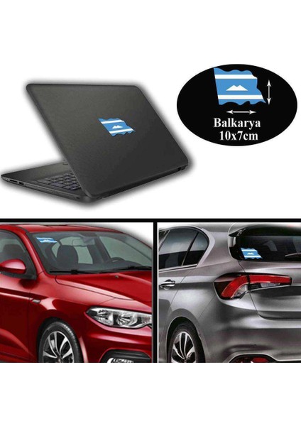 Balkarya Arma, Araba, Cam, Laptop Etiket Oto Sticker -Araç Aksesuar 10X7 cm
