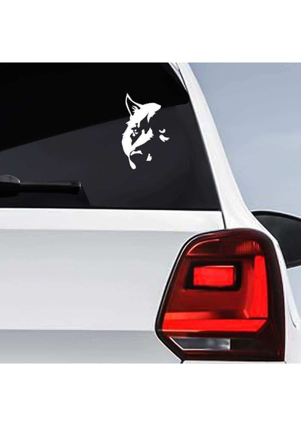 Vahşi Kurt Siluet Oto Sticker -Araba Etiket, Araç Aksesuar, Sport, Modifiye