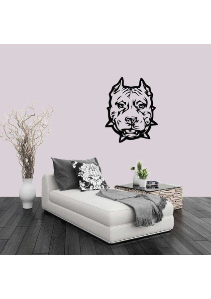 Pitbull Portresi Dekoratif Duvar Sticker, Çıkartma, Etiket