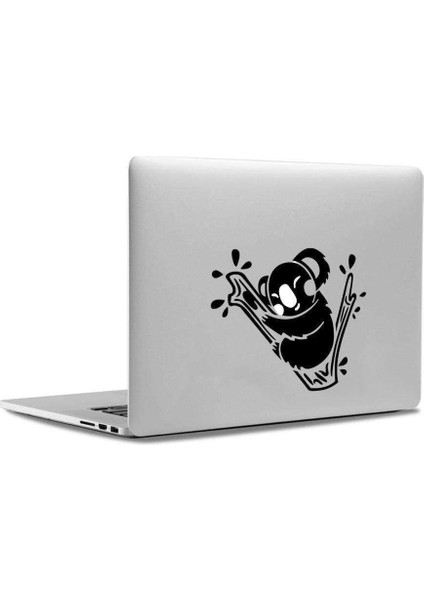 Sevimli Koala Siluet Mac Book Laptop Sticker, Etiket, Çıkartma