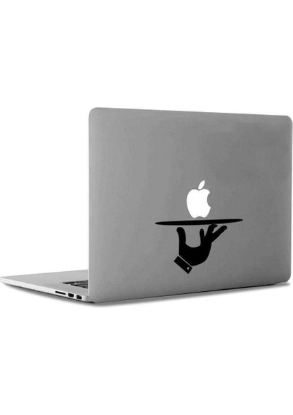 Servis Tablası Elma Mac Book Laptop Sticker, Etiket, Çıkartma
