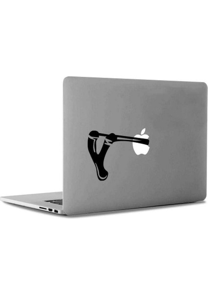 Sapanla Elma Atan Mac Book Laptop Sticker, Etiket, Çıkartma