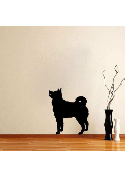 Sevimli Köpek Silüeti Dekoratif Duvar Sticker, Çıkartma