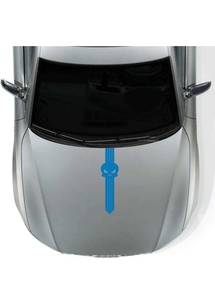 Kuru Kafa Sport Kaput Şerit Oto Sticker, Etiket, Araba, Aksesuar, Tuning, Modifiye Mavi