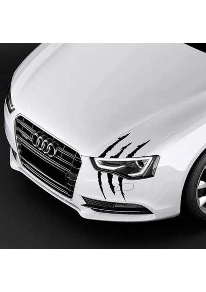 Monster Canavar Pençe Izi Uzun Far Sticker - Araba Etiket, Çıkartma - Aksesuar -Modifiye -Arma