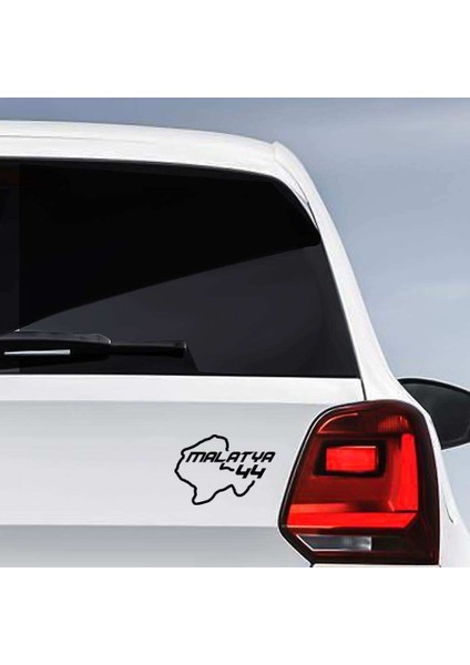 Malatya Ili 44 Plaka Kodu Memleket Yarış Pisti Sticker - Oto Araba Etiket, Aksesuar, Modifiye Beyaz