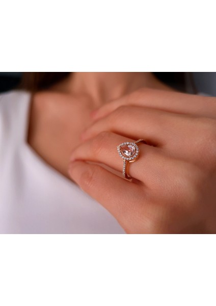 Pırlanta ve Damla Morganite Taşlı Aysenem Yüzük 0447R0023 indirimleri