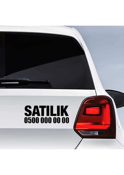 Kişiye Özel Satılık Yazısı ve Telefon Numaranız Sticker, Oto Etiket, Araç Çıkartma, Araba,