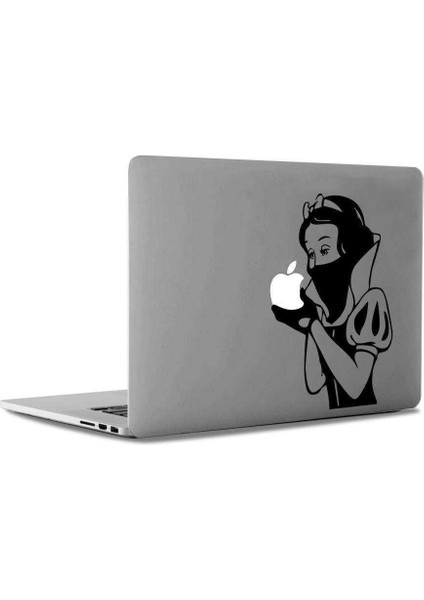 Maskeli Pamuk Prenses Mac Book Laptop Sticker, Etiket, Çıkartma