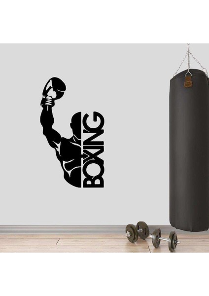 Boxing, Şampiyon Boksör Dekoratif Duvar Sticker, Çıkartma, Etiket