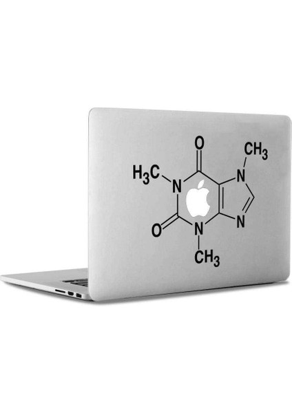 Kafein Kimyasal Yapısı Diyagram Mac Book Laptop Sticker, Etiket, Çıkartma
