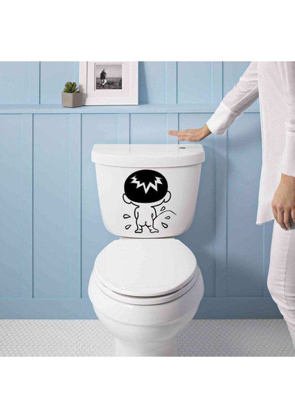 Çiş Yapan Çocuk Dekoratif Wc Klozet Sticker, Çıkartma, Etiket