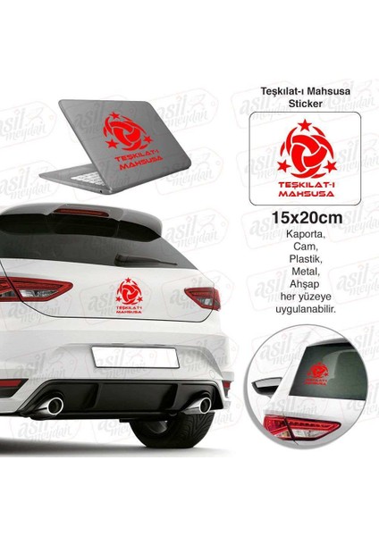 Teşkilat-I Mahsusa Kırmızı Sticker, Araba, Etiket, Aksesuar, Tuning, Modifiye, Arma
