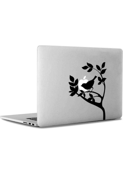 Elma Yiyen Kanarya Mac Book Laptop Sticker, Etiket, Çıkartma