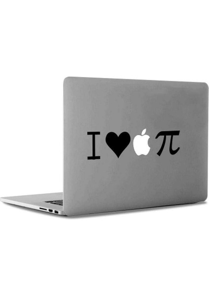 I Love Apple Pi(E) Mac Book Laptop Sticker, Etiket, Çıkartma
