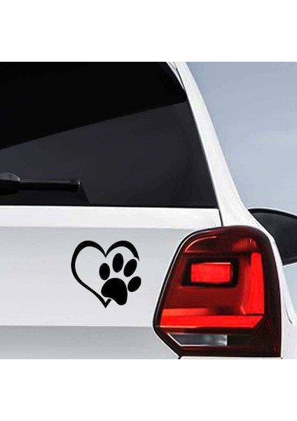 Kalpli Pati Hayvan Sevgisi, Doğa Dostu Oto Sticker -Araba Etiket, Araç Aksesuar, Modifiye