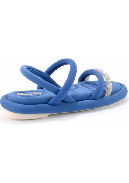 Mavi Saten Kadın Sandalet K05362028038