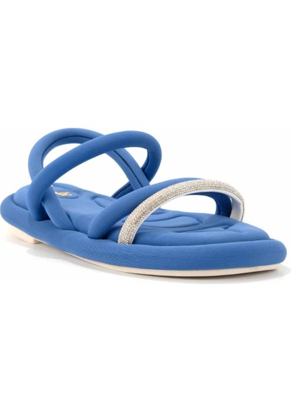 Mavi Saten Kadın Sandalet K05362028038 modelleri