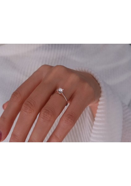 F Renk 0,24 Karat Pırlanta Tektaş Yüzük 0447R0016 fırsatları