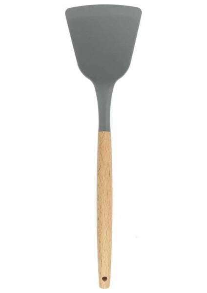 Ahşap Saplı Silikon Servis Spatulası 31.5 cm