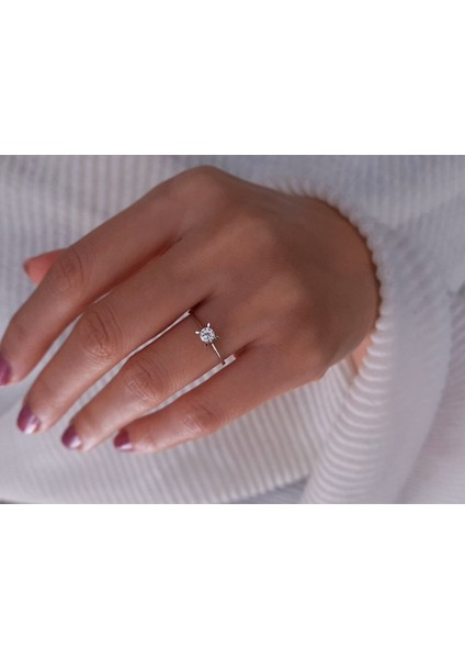 F Renk 0,24 Karat Pırlanta Tektaş Yüzük 0447R0016 modelleri
